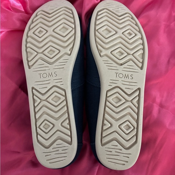 TOMS Women's Dark Blue Canvas Flats - Picture 2 of 4